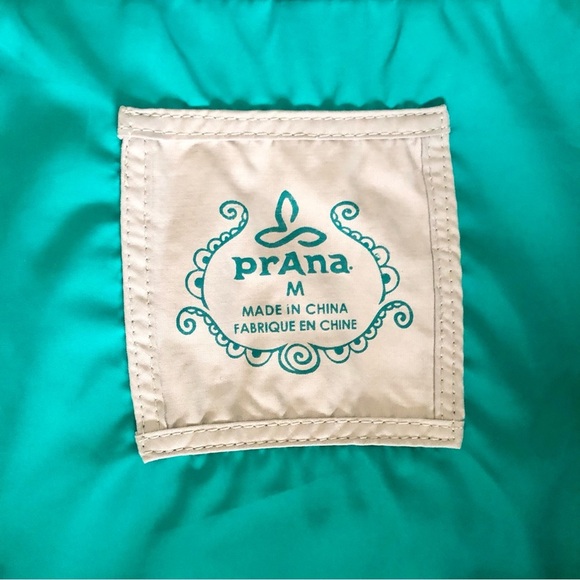 PrAna Gray and Teal Abby Lightweight Hooded Windbreaker Rain Jacket Size Medium - Picture 15 of 15